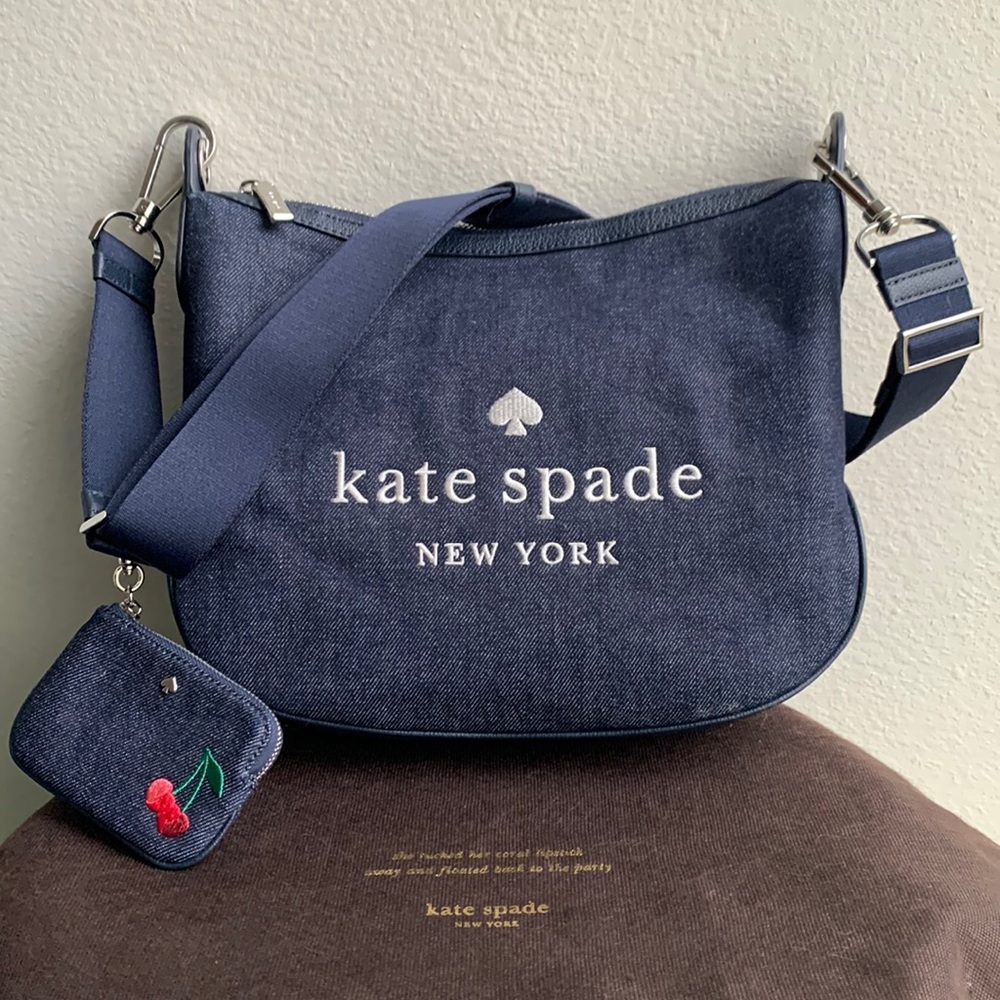 Kate Spade Rosie Cherry Embroidered Denim